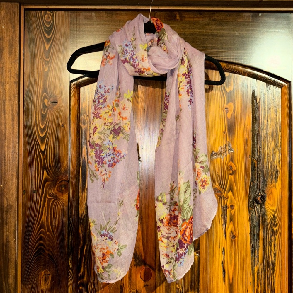 Oversized Floral Scarf